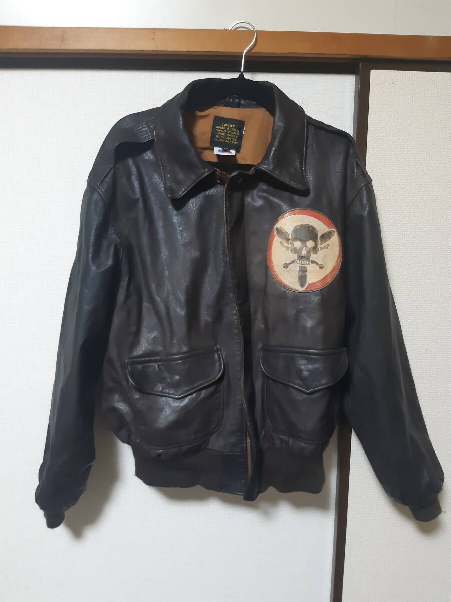 【美品】archive フライトジャケット A-2 M 黒　ブラック a-2 フライトジャケット メンズレザージャケット・革ジャン
