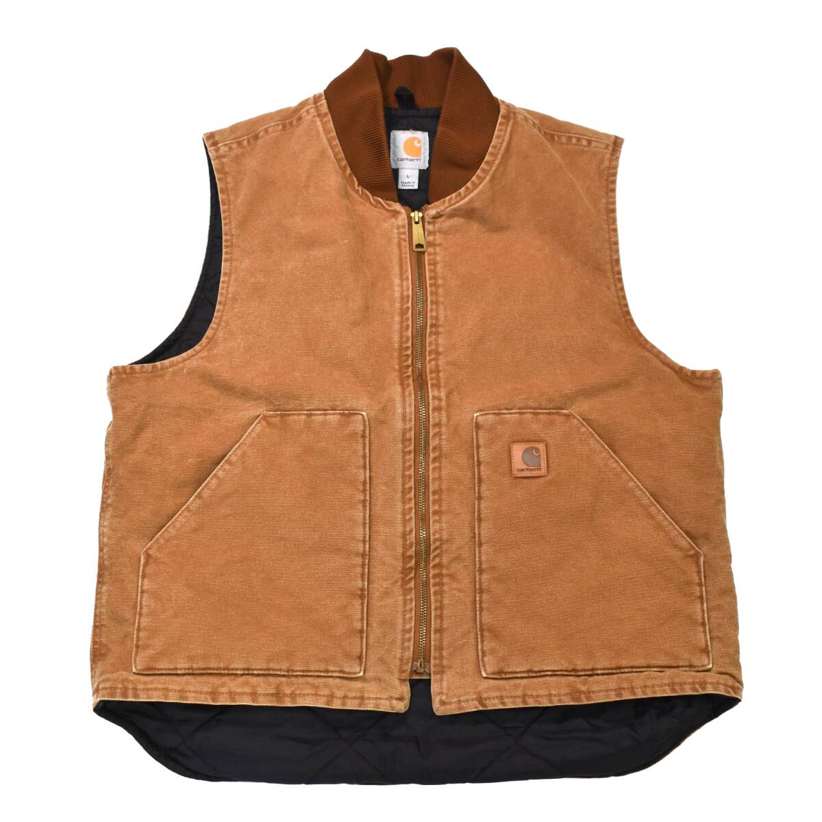 希少カラー carhartt ダックベスト 企業ロゴ vintage ビンテージ Carhartt（カーハート）の「【ヴィンテージ古着】90s Carhartt