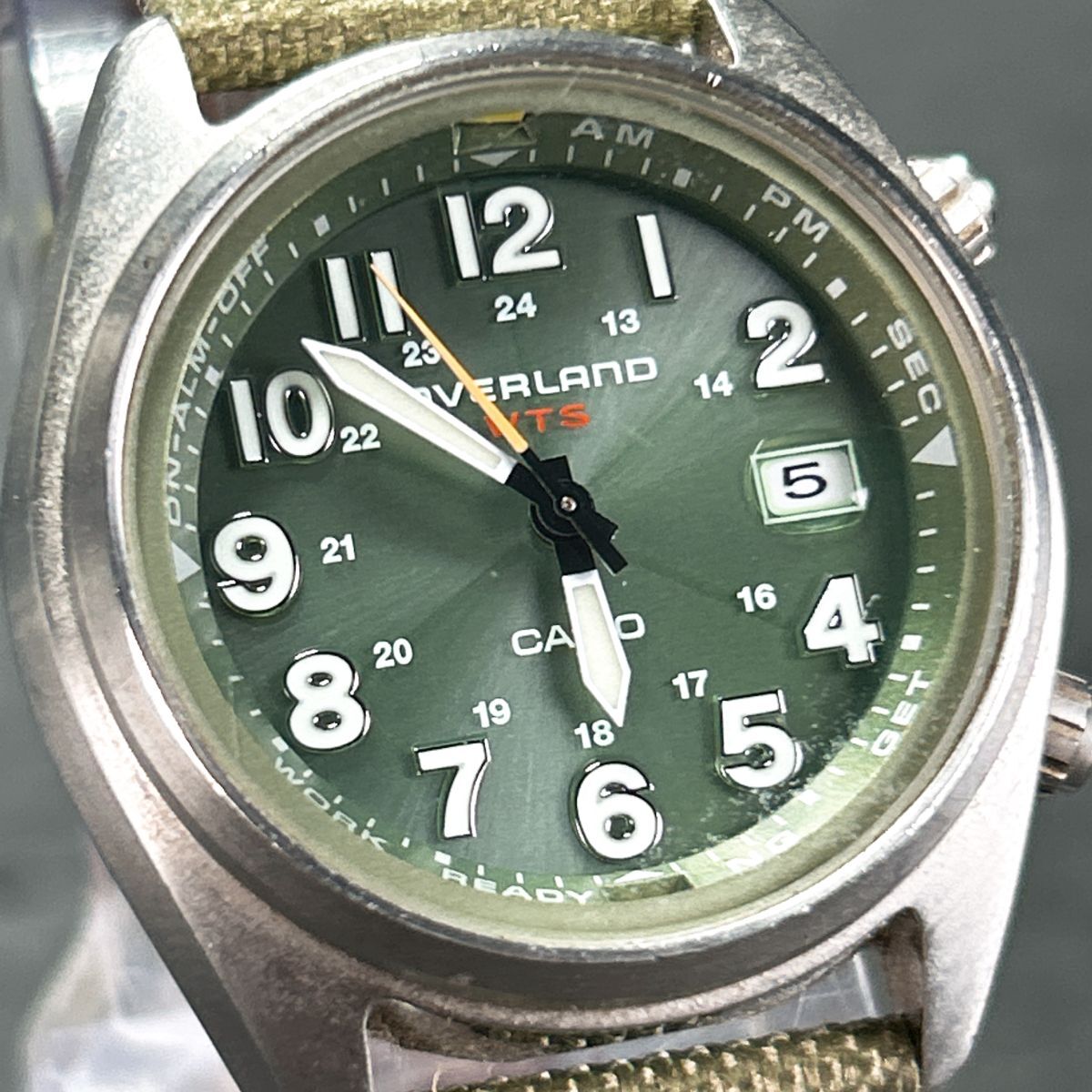 美品】カシオ オーバーランド ソーラー電波 腕時計 新品ベルト付き