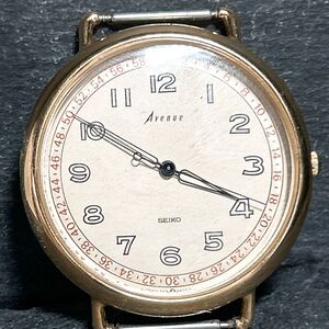 SEIKO セイコー AVENUE アベニュー 5P31-0A10 腕時計 クオーツ アナログ ゴールド文字盤 ステンレススチール 新品電池交換済み 動作確認済