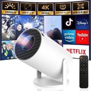 プロジェクター 家庭用【4K対応・1080P・18000LM】