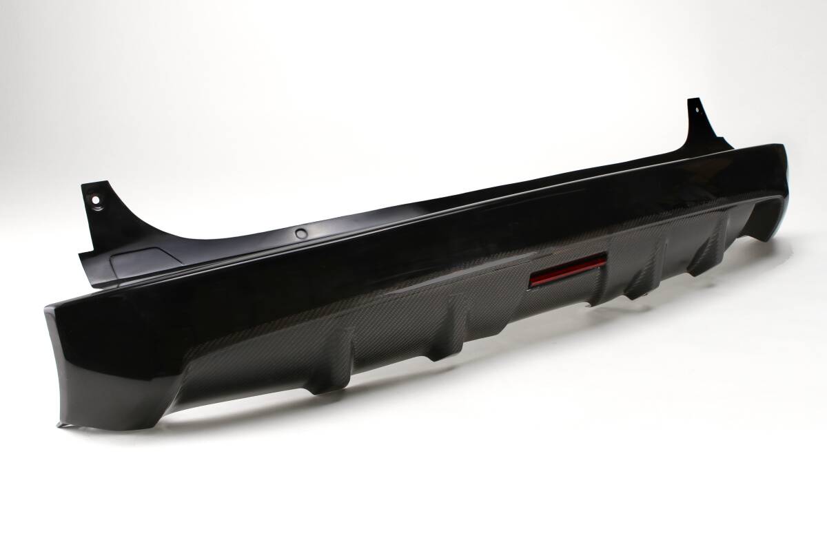 [ Delica D:5(MC после модель для )]X-FANG( старый TGS) производства [ модификация do задний бампер ]FRP черный / диагональный рубчик карбоновый, гелевое покрытие отделка [TGS-3DARB403A]