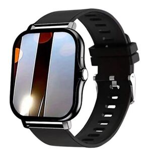 送料無料 最新型 新品 スマートウォッチ ブラック 黒 シリコン ラバー ビジネス Bluetooth 健康管理 日本語 防水 カジュアル ベルト 本体