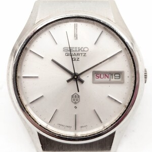 SEIKO セイコー 0923-8010-G ヴィンテージ QZ クォーツ デイデイト シルバー文字盤 社外ベルト 腕時計 メンズ アンティーク