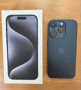【美品】Apple iPhone15Pro 256GB ブルーチタニウム Apple純正ケース付き