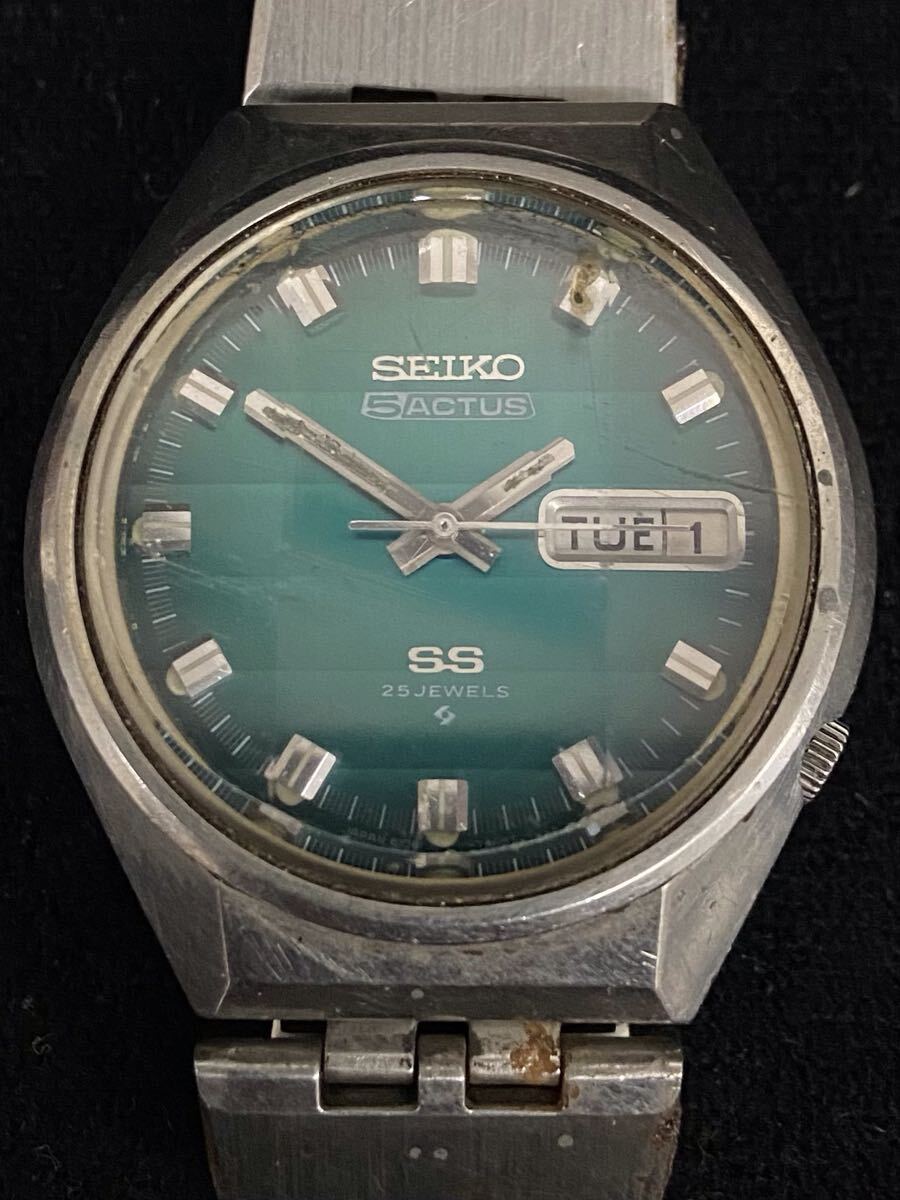 希少カラー SEIKO 5 アクタス 6106-7690 メンズ 自動巻 稼働品 Yahoo!オークション -「6106-7690」の落札相場・落札価格