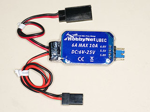 ★ HOBBYNET 受信機用レギュレーター UBEC-6A 受信機電源  IN6A 6~25VからOUT5.0V,5.5V,6.0Vの受信機電源に変換