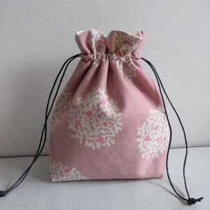 ハンドメイド*巾着*花 ピンク