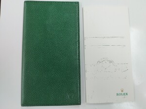 ROLEX 未使用長期保管品 経年劣化あり メモ帳 カードケース 札入れ 付属品 純正 送料別 冊子 緑 ノベルティ