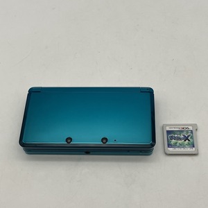 ★sz3136 ニンテンドー3DS CTR-001 ソフト付き アクアブルー ポケットモンスターX ポケモン 任天堂 NINTENDO 送料無料★