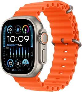 Apple Watch Ultra 2(GPS + Cellular)49mm ナチュラルチタニウムケース オレンジ オーシャンバンド MX4D3J/A 未使用品(交換品)