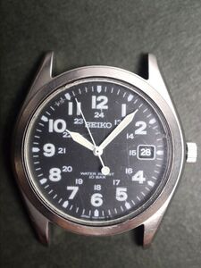 セイコー SEIKO クォーツ 3針 デイト ミリタリー 7N42-8260 男性用 メンズ 腕時計 日本製 ab771 稼働品