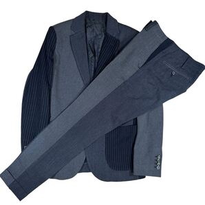 ウノピュウノウグァーレトレ1piu1uguale3/CRAZY PATTERNクレイジーパターンセットアップ/グレー系/サイズ4