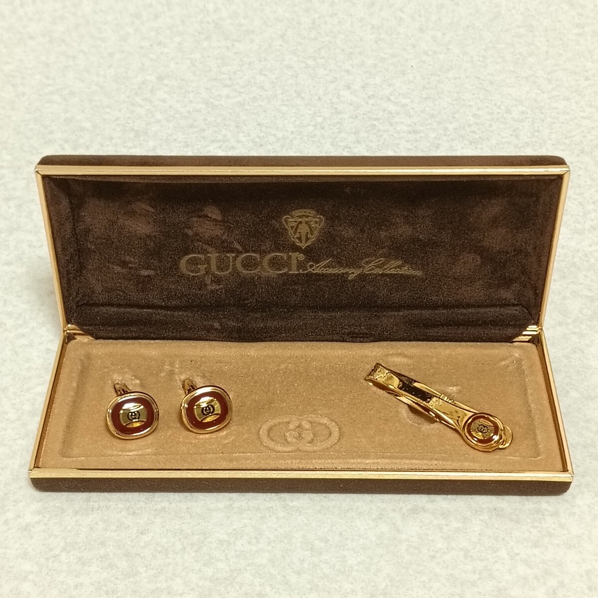 美品GUCCI オールドグッチ ネクタイピン＆カフス ロゴマーク イタリア製 GUCCI（ネクタイピン）のフリマアイテム一覧