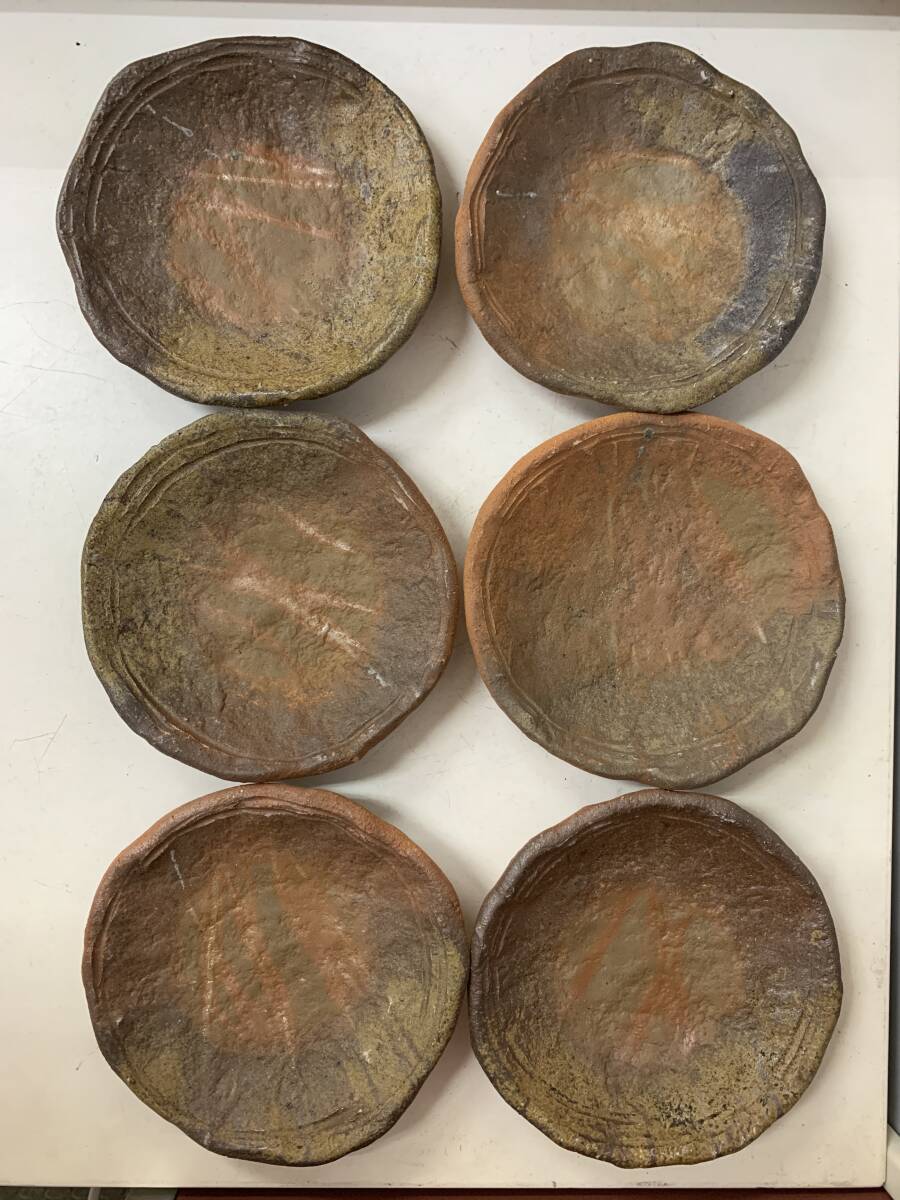 備前焼　四つ足　大皿 備前焼 皿 4枚