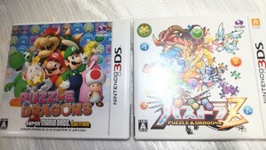 値下げ!【3DS】パズドラZ+ パズル&ドラゴンズ スーパーマリオブラザーズ エディション・動作確認済み!ソフト2個
