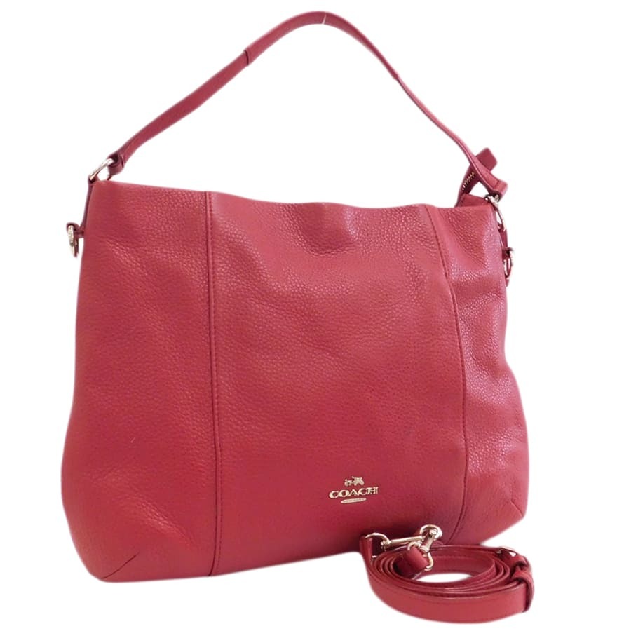 【極美品】COACHコーチ　2way ショルダーバッグ　ハンドバッグ　レッド Yahoo!オークション -「コーチ 2way バッグ レッド」の落札相場