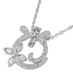 1円■ 新品同様 スワロフスキー ペンダント シルバー系 メタル×クリスタル 蝶 花 SWAROVSKI ■E.Bie.pS-18