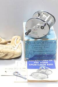 希少 付属品完備 アクア スポーツマン キャスティングリール 提灯アンコウ Aqua Sportman Casting Reel J.A. Coxe ラングレー