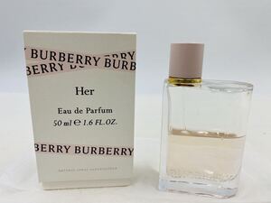 ▲ 残量約5割 BURBERRY HER EaudeParfum バーバリーハーオードパルファム 50ml 香水 フレグランス 箱付き