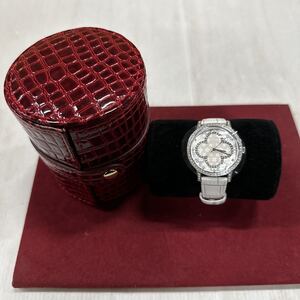 未使用品 Lunage ルナージュ ダイヤモンド1ct クオーツ AD-032 ダイヤモンド 文字盤にもダイヤモンド 腕時計 レディース 不動 保管品