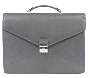 フランス製 LANCEL★オールレザービジネスバッグ ランセル メンズ (黒) ブリーフケース