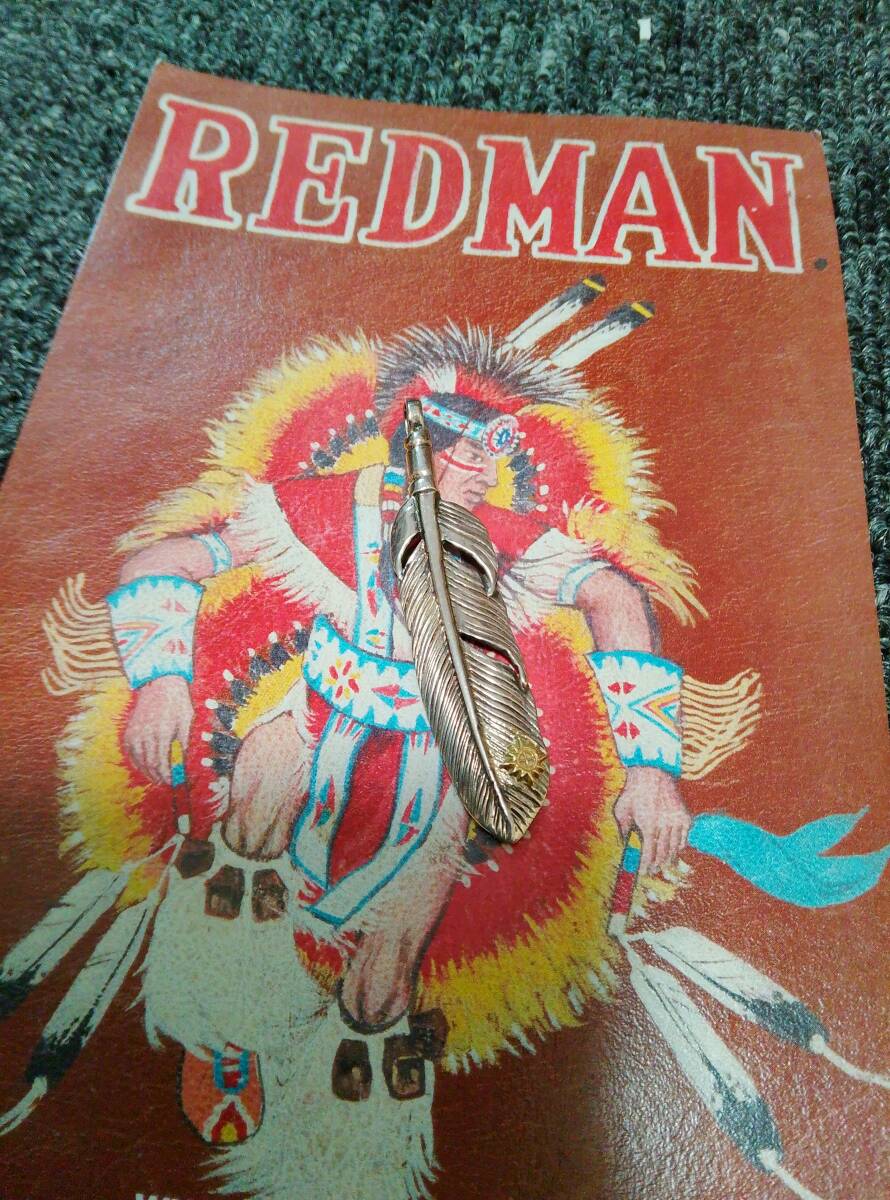 Redman レッドマン　中フェザー　k18 18金メタル付き　フェザー　シルバ