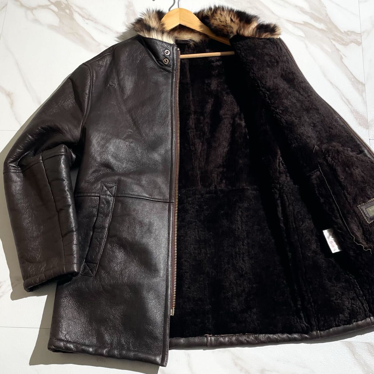ハオ様用 ウインドアーマー ムートンコート レザー ダークブラウン ハオ様用 ウインドアーマー ムートンコート レザー ダーク