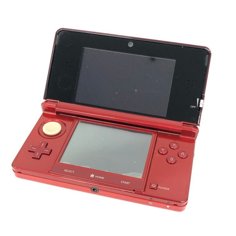 ニンテンドー3DS フレアレッド 本体 ニンテンドー3DS - ほぼ新品 任天堂 ニンテンドー3DS 本体