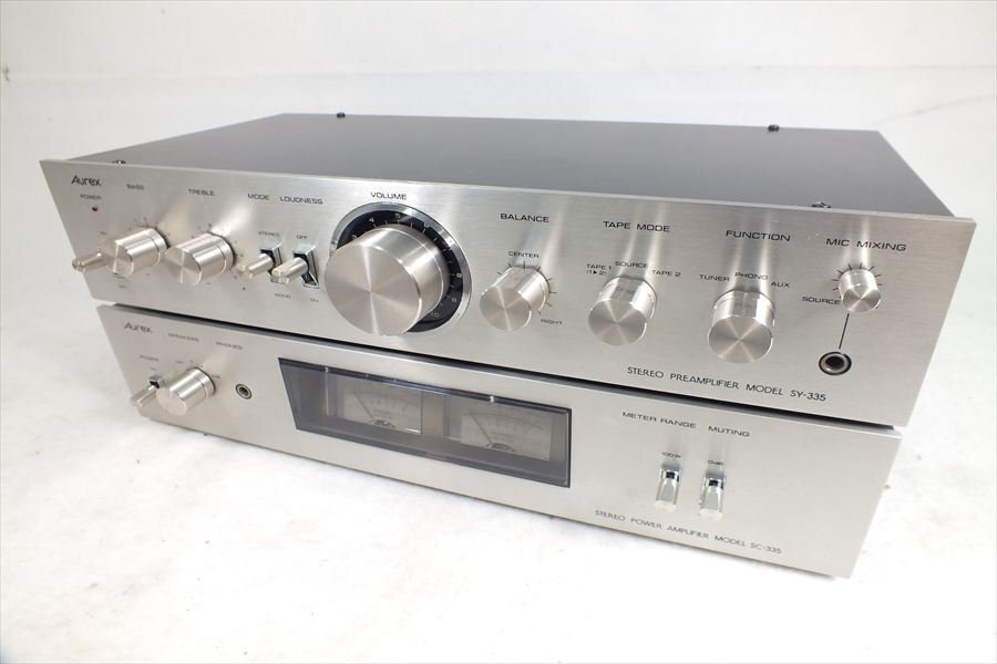 整備済 Aurex 東芝 SY-335 SC-335 プリ パワーアンプ セット Yahoo!オークション -「sy-335」の落札相場・落札価格