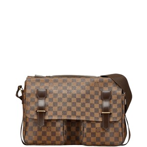 ルイ ヴィトン ダミエ ブロードウェイ ハンドバッグ ショルダーバッグ N42270 ブラウン PVC レザー メンズ LOUIS VUITTON 【中古】