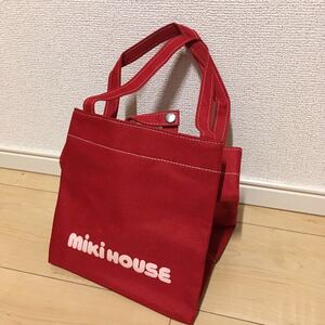 新品 ミキハウス ランチバッグ トートバッグ 非売品 ノベルティ 赤