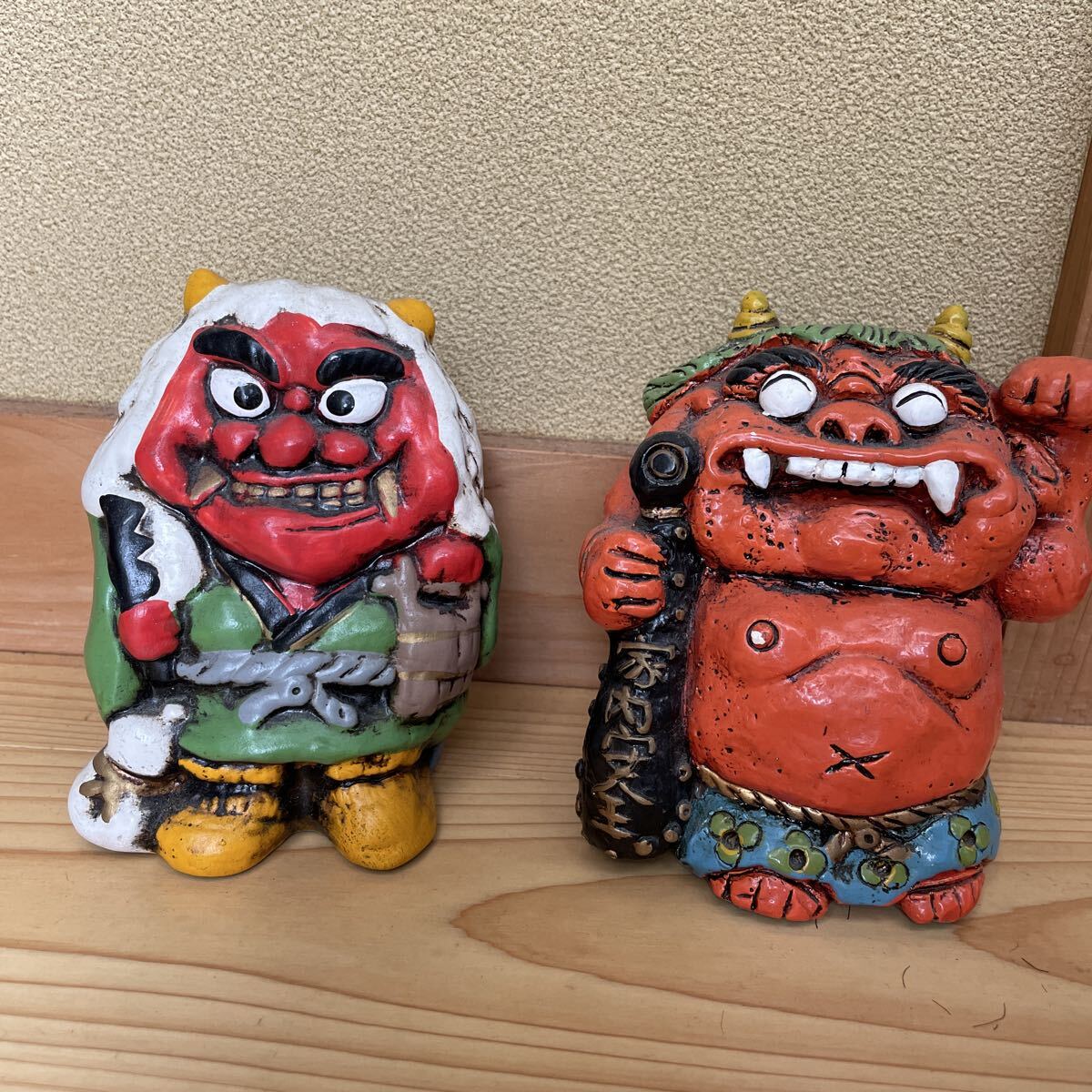 【不気味な守護】龍王峡 鬼の土鈴／魔除け・一点物・骨董品・ヴィンテージ郷土玩具 不気味な守護】龍王峡 鬼の土鈴／魔除け・一点物・骨董品