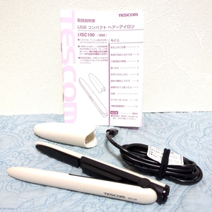 TESCOM★コンパクトヘアーアイロン★白