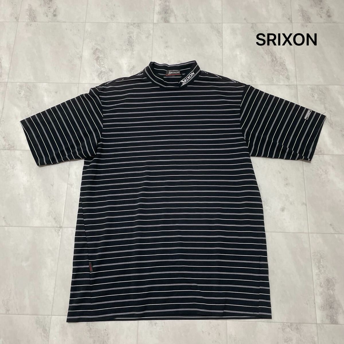 SRIXON Srixon dry рубашка T-shirt короткий рукав вышивка Logo mok шея внутренний рубашка тонкий спорт GOLF Golf одежда окантовка шар na1016