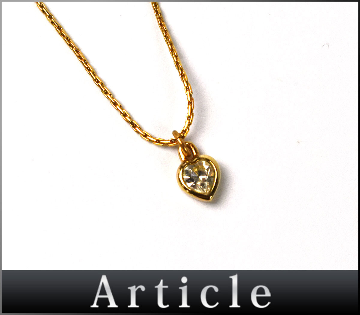 【美品】Dior　ディオール　ネックレス　ゴールド　ブラック　ストーン　ラウンド Christian Dior（ネックレス ・ ブラック/黒色系）のフリマ