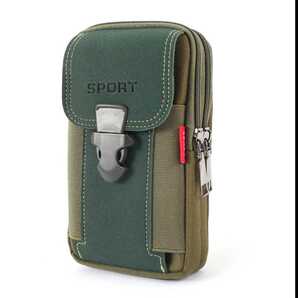【新品】ウエストポーチ グリーンウエストポーチウエストバッグベルトポーチ収納ベルト通し大容量多機能スマホポーチ小物入れマルチケース