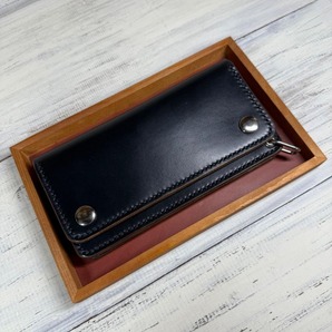 【トラッカーウォレット ロング 3層】クロムエクセル 茶芯 TALON シルバー