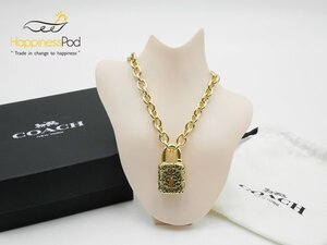 コーチCOACH 南京錠 シグネチャー ネックレス