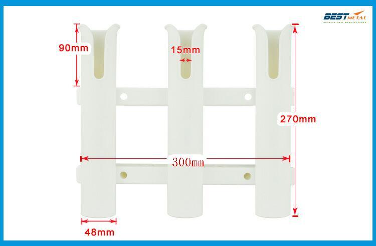 送料無料 　新品　ロッドホルダー　3連 　 ネジ4個付き　