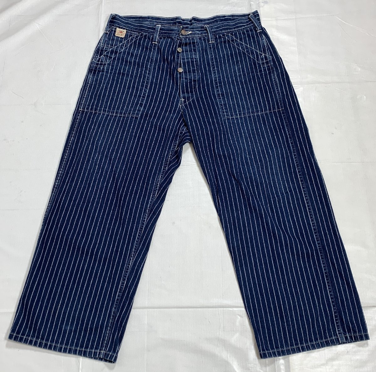 ✅新品未使用　ウォバッシュ　ストライプ　パンツ　ワイド　ヒッコリー　W32 新品未使用 ウォバッシュ ストライプ パンツ ワイド ヒッコリー