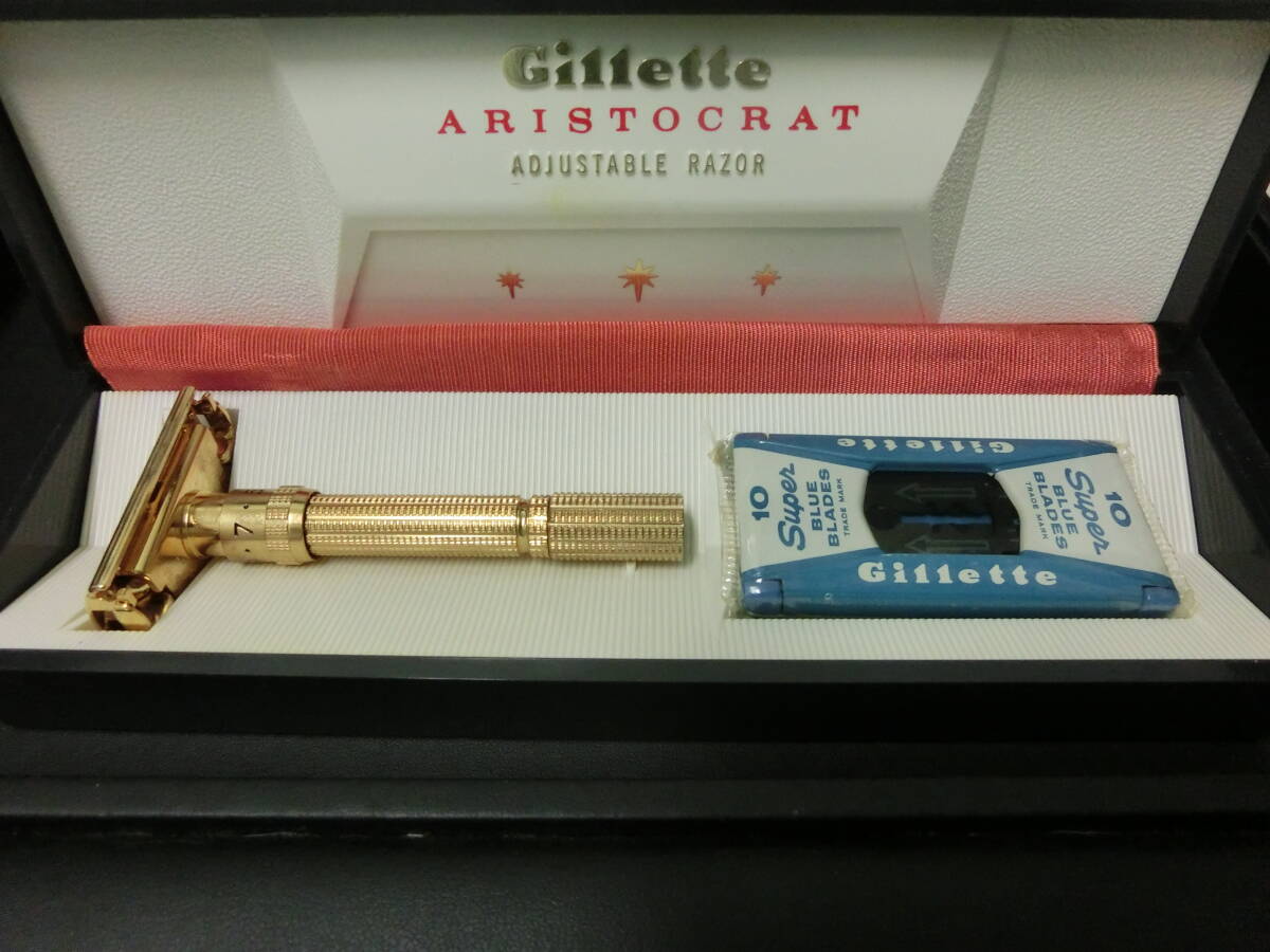 Gillette　両刃カミソリ　New Aristocrat　アジャスタブル Yahoo!オークション -「aristocrat」(ビューティー、ヘルスケア