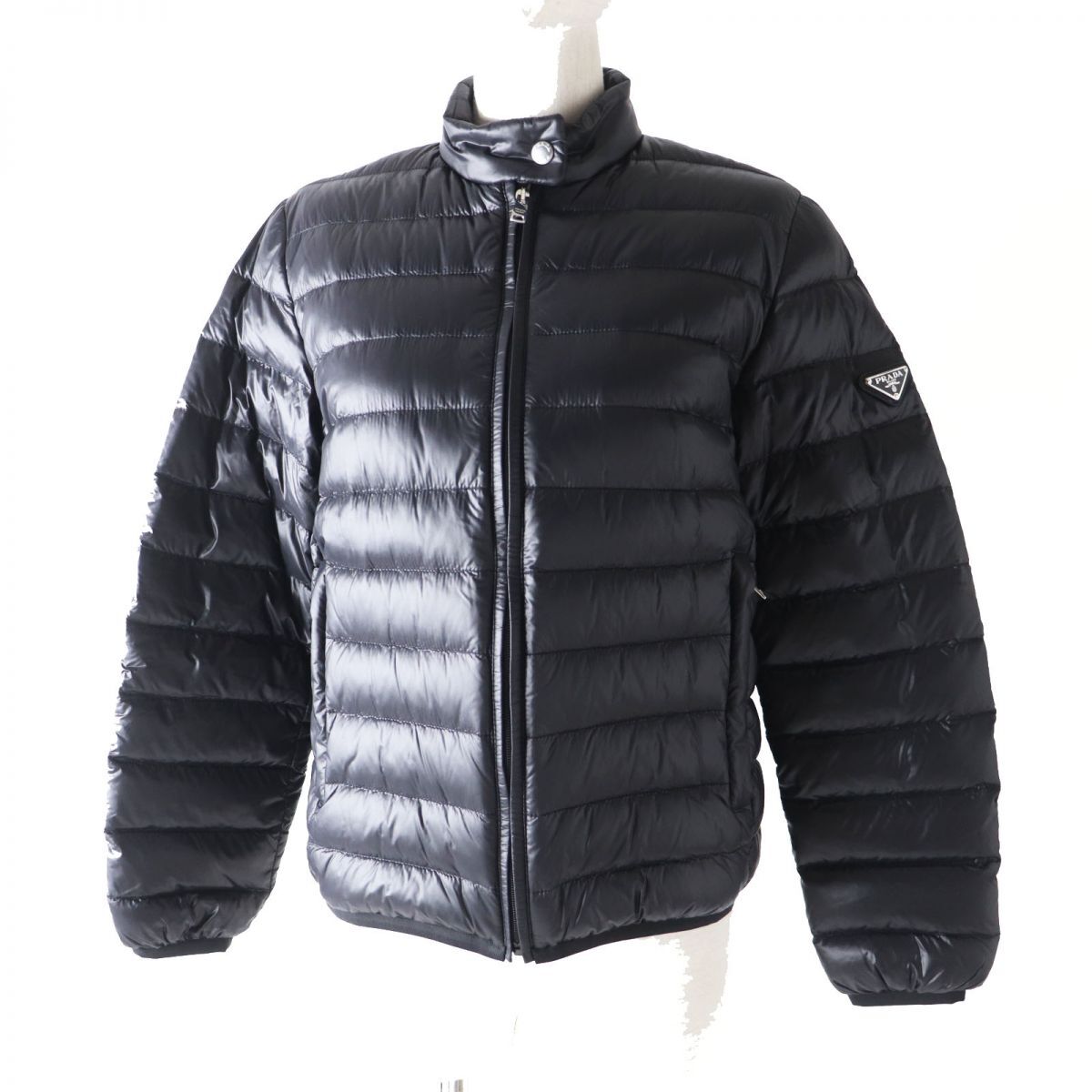 【美品48】PRADA ネイビー ライトダウンジャケット ☆美品☆ PRADA ダウン レディース サイズ38 ネイビー - メルカリ