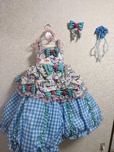 非売品!子供用 七五三 ドレス 110サイズ I’m今井 5歳〜 水色系 付属品付き 撮影 モデル CM 写真 貸衣装 中古 ど8