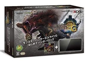 中古ニンテンドー3DSハード モンスターハンター3G はじめてハンターパック コスモブラック