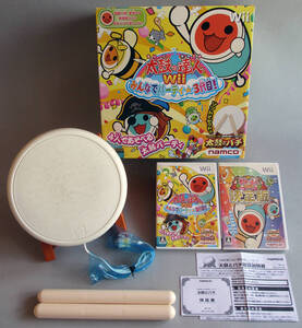 ★☆ 任天堂 太鼓の達人 Wii みんなでパーティ3代目 太鼓とバチ同梱版 タタコン Nintendo 決定版 ソフト2本 Wii U 動作確認 送料無料 ☆★