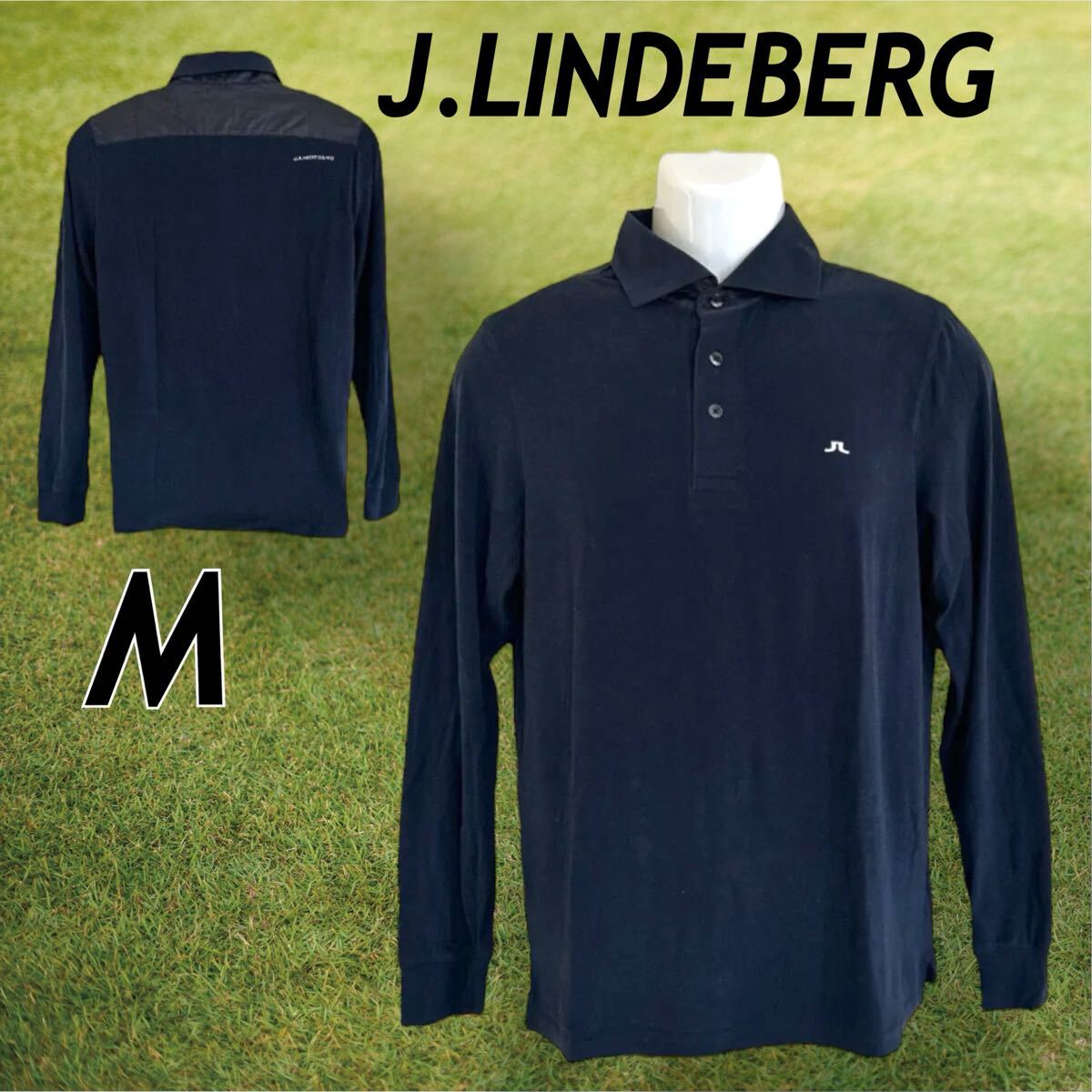 新品　J.LINDEBERG　ゴルフ　長袖ポロシャツ　イエロー　Ｌ　メンズ 新品 J LINDEBERG ゴルフ 長袖ポロシャツ イエロー L メンズ