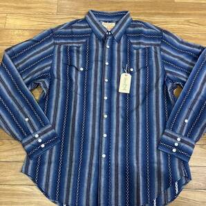 TOYO-ENTERPRISE SUGAR CANE ドビー柄シャツ SC29463 NAVY Mサイズ