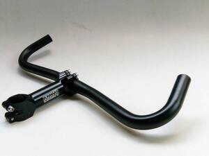<新品 即決> HS ツーリング ブルホーンハンドル W:420 (390) / L:120 / グリップ径:22.2/クランプ径:25.4mm 黒