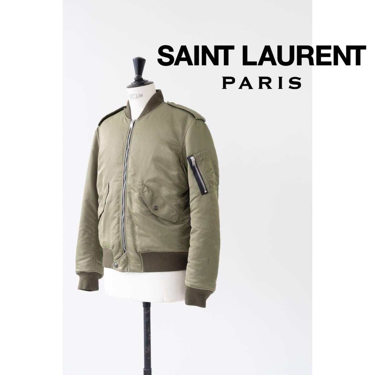 極美品　SAINT LAURENT MA-1 44 サンローランパリ 極美品】SAINT LAURENT PARIS サンローラン パリ MA-1 ナイロン